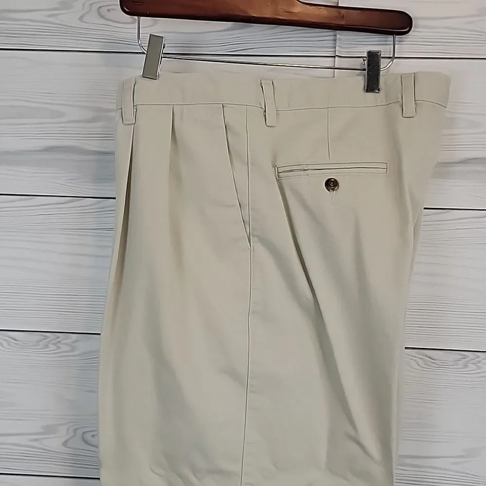 Docker Chino Pants Vintage 90s Pleated Front - Light Tan Mens Size 38